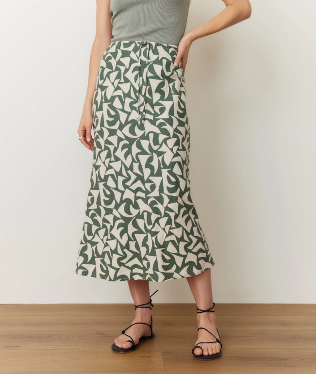 Marine Layer_Avery_Hemp_Midi_Skirt_in_Pine_Geo2